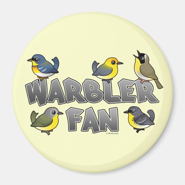 Warbler Fan Magnet (Front)