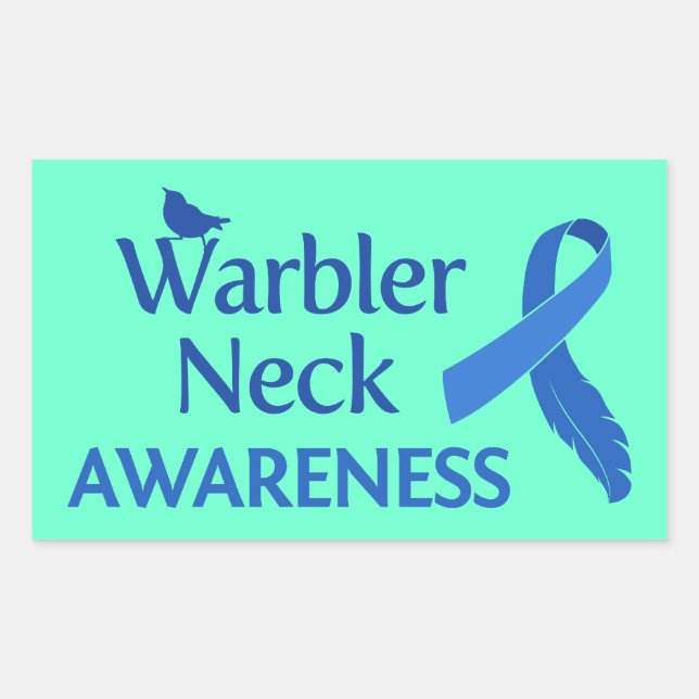 Warbler Neck Awareness Rectangular Sticker (Front)