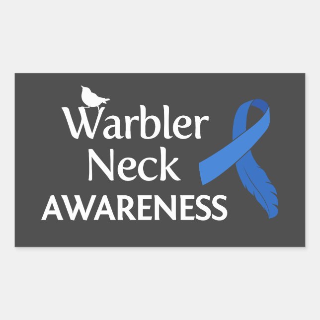 Warbler Neck Awareness Rectangular Sticker (Front)