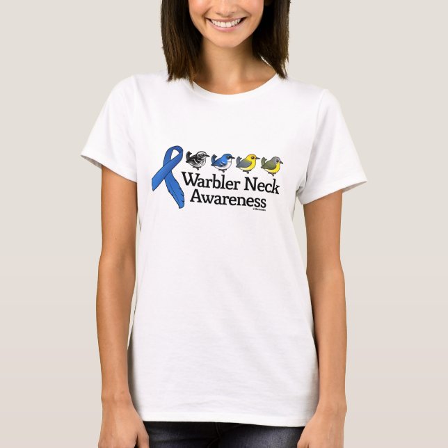 Warbler Neck Awareness Ribbon T-Shirt (Front)