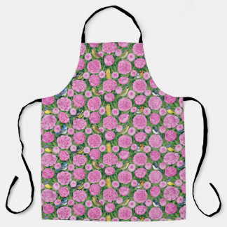 warblers and peonies Tote Bag Apron