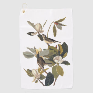 Warbling Flycatcher Kingbirds Vintage Audubon art Golf Towel