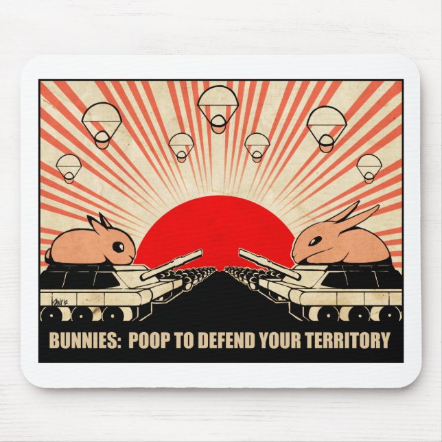 warbunny.jpg mouse mat (Front)
