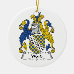 Ward Family Crest Ceramic Tree Decoration