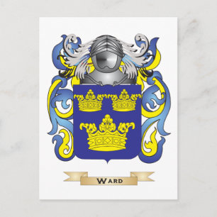 Ward Family Crest (Coat of Arms) Postcard