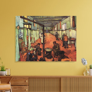 Ward in the Hospital in Arles by Vincent van Gogh Canvas Print