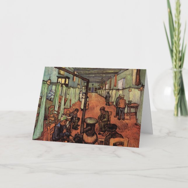 Ward in the Hospital in Arles by Vincent van Gogh Card (Front)