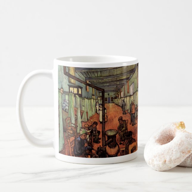 Ward in the Hospital in Arles by Vincent van Gogh Coffee Mug (With Donut)