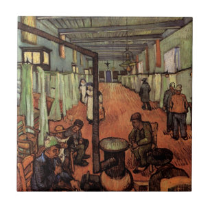 Ward in the Hospital in Arles by Vincent van Gogh Tile