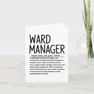 Ward manager card