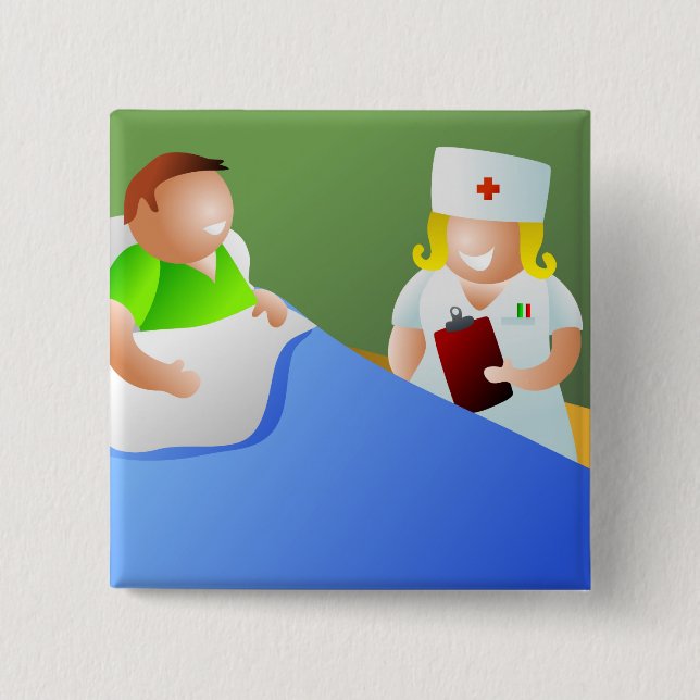 Ward Nurse 15 Cm Square Badge (Front)