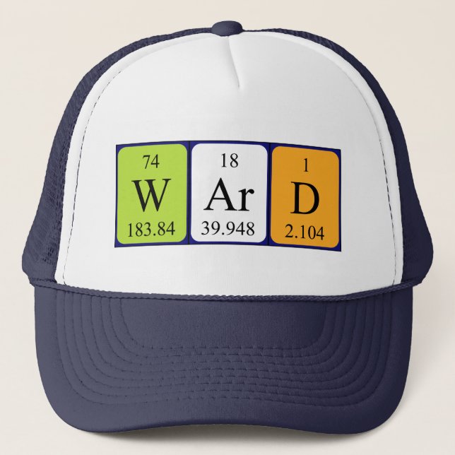 Ward periodic table name hat (Front)