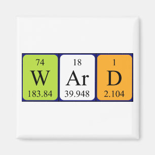 Ward periodic table name magnet