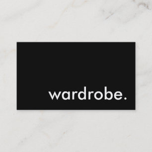 wardrobe. business card