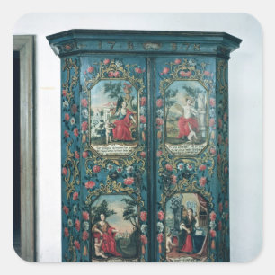 Wardrobe decorated with scenes of the four square sticker