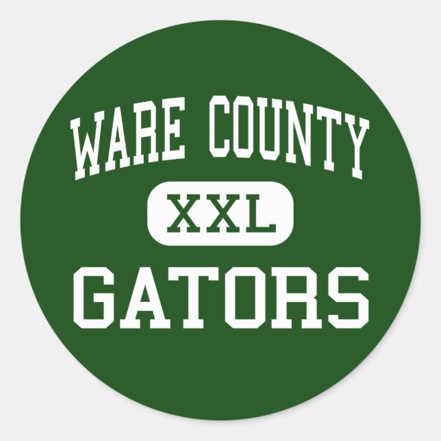 Ware County - Gators - High - Waycross Georgia Classic Round Sticker (Front)