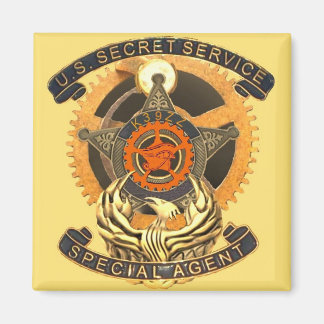 Warehouse 13 Steampunk Secret Service Badge Magnet