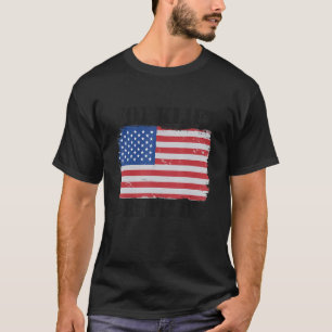 Warehouse American Flag Forklift Operator Forklift T-Shirt
