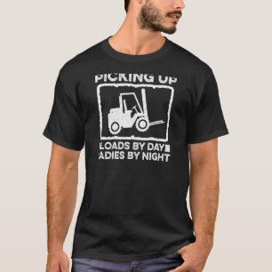 Warehouse Forklifter Picking Up Fork Stacker Opera T-Shirt