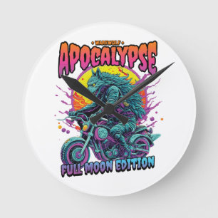 Warewolf apocalypse round clock