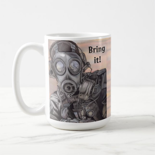 Warfare Disaster Prepper Coffee Gift Cup Mug (Left)