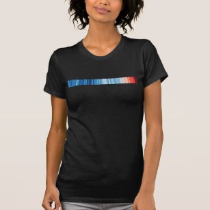 Waring stripes climate change graphic. Women black T-Shirt