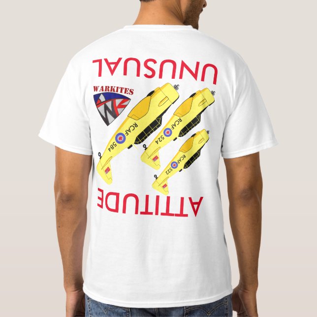 Warkites Unusual Attitude T-6, Harvard T-Shirt (Back)