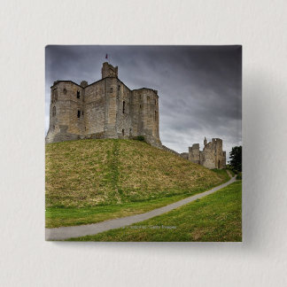 Warkworth Castle in Northumberland, England 15 Cm Square Badge