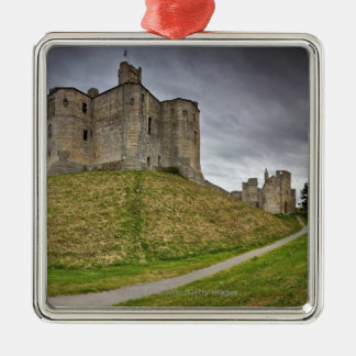 Warkworth Castle in Northumberland, England Metal Tree Decoration