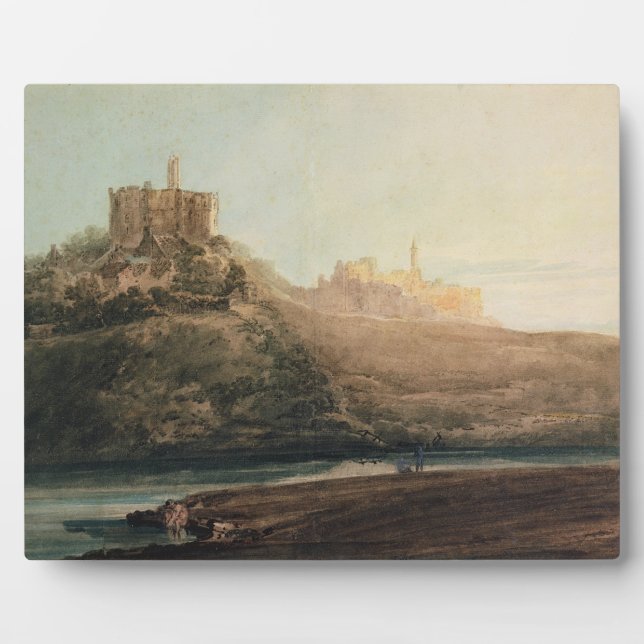 Warkworth Castle, Northumberland, c.1798 (w/c, gou Plaque (Front)