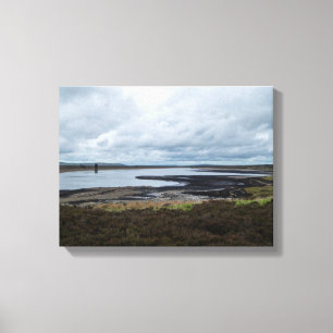 Warland Reservoir: Tranquil Moorland Waters Canvas Print
