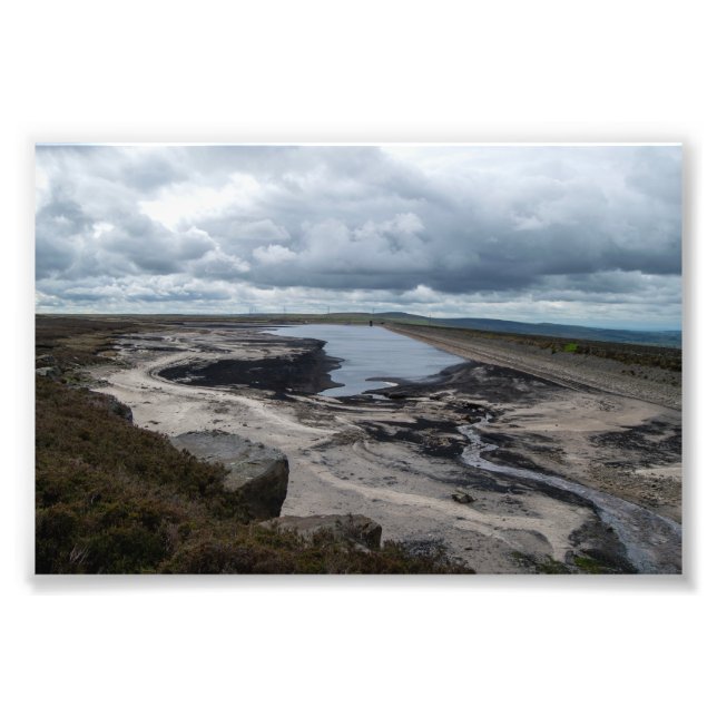 Warland Reservoir: Tranquil Moorland Waters Photo Print (Front)