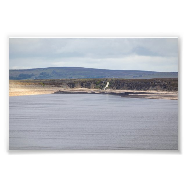 Warland Reservoir: Tranquil Moorland Waters Photo Print (Front)
