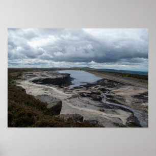 Warland Reservoir: Tranquil Moorland Waters Poster