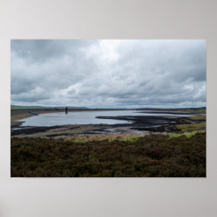 Warland Reservoir: Tranquil Moorland Waters Poster