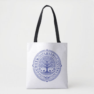 Warli Art Indian Tribal Illustration | Minimalist  Tote Bag