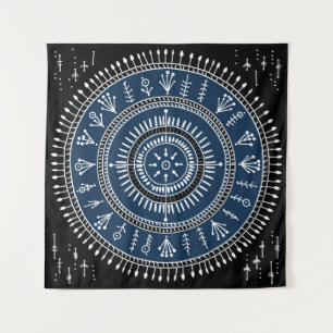 Warli Tribal Art Tapestry