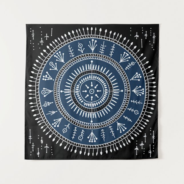 Warli Tribal Art Tapestry (Front)