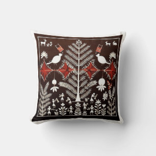 Warli Tribal Tree of Life -poster Art for Home Cushion