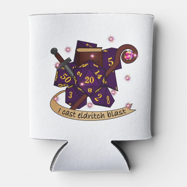 Warlock Dice Design Can Cooler (Front)