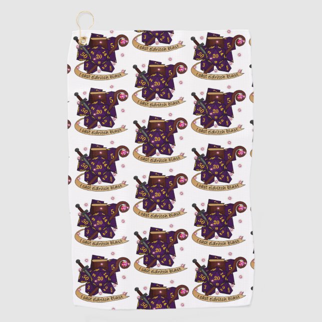 Warlock Dice Design Golf Towel (Front)