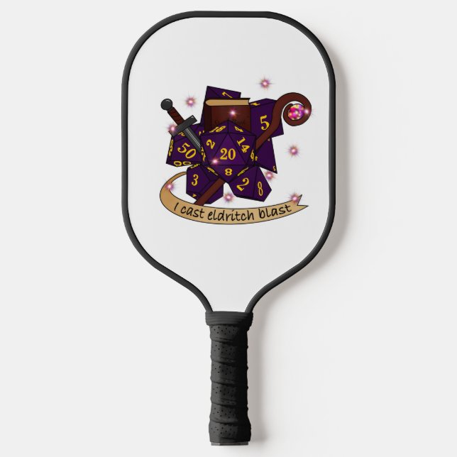 Warlock Dice Design Pickleball Paddle (Front)