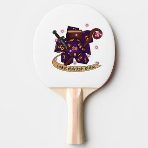 Warlock Dice Design Ping Pong Paddle