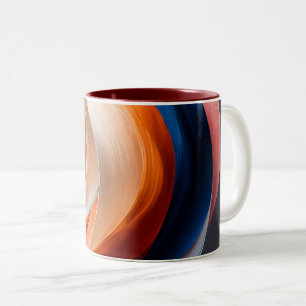 Warm Abstract Flow Accent Mug