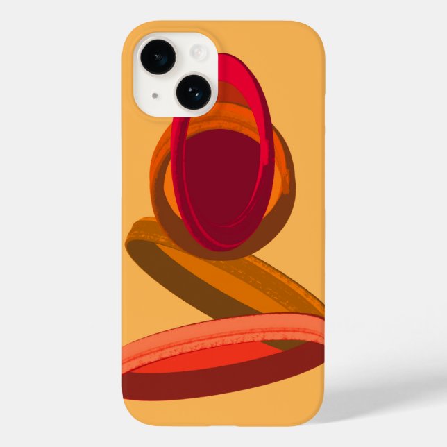 Warm Abstract Triple Rings • Modern Minimalist Case-Mate iPhone Case (Back)