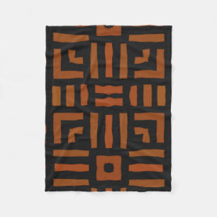 Warm African Geometric Tribal Design Fleece Blanket