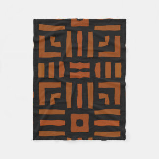 Warm African Geometric Tribal Design Fleece Blanket