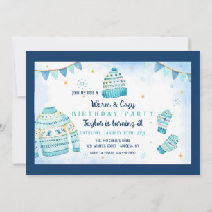 Warm and Cosy Birthday Party Invitation