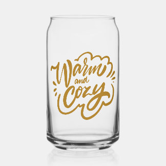 Warm and Cosy Can Glass