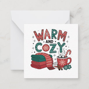 Warm And Cosy Christmas Hot Cocoa Xmas Card